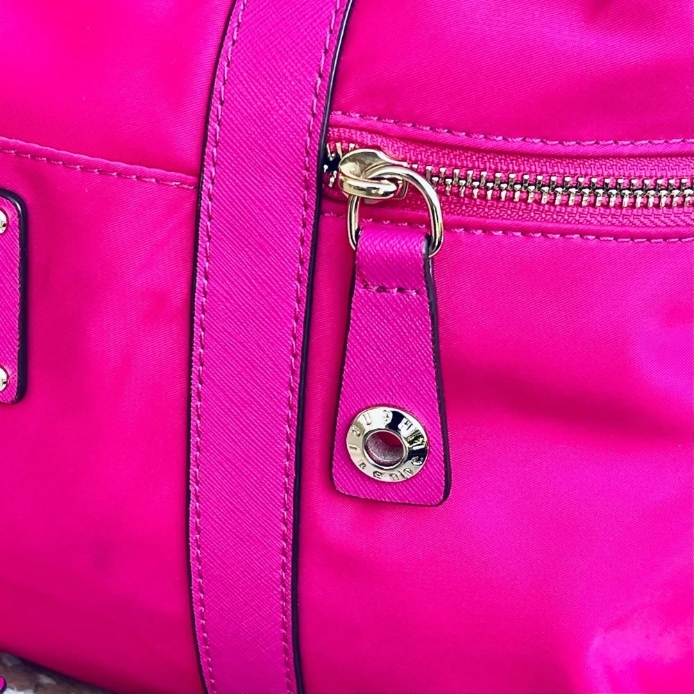 RARE Magenta Pink HENRI BENDEL Large Jetsetter Leather Convertible Backpack Bag - Picture 5 of 16
